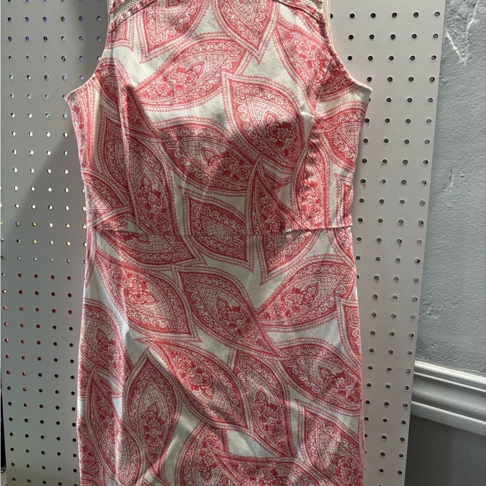 Elegant Pink Paisley Dress